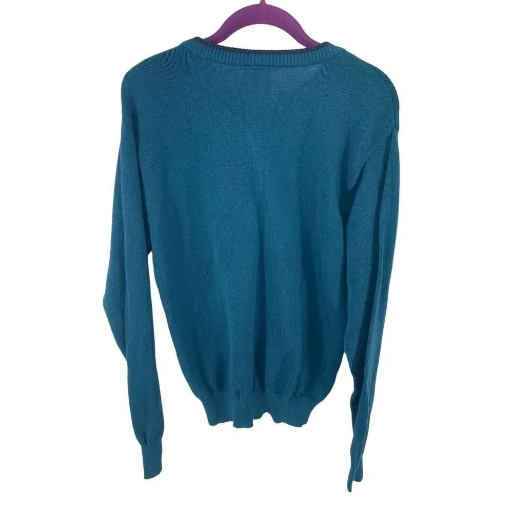 Scandia Woods mens V-neck Ribbed Knit Sweater Size M